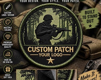 Custom Military Patches Made from Your Design, Military Patch with Your Logo, Unique Military Gift
