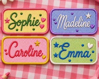 Custom Name Patch for Kids, Personalized Backpack Lunch Bag Jacket School Uniform Patch