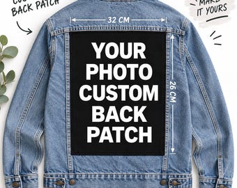 Custom Back Patch, Large Back Patch Design for Jackets, Denim Vests and Band Merch