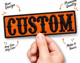 Extra Large Custom Patch, Large Logo or Name Patch for Jackets, Vests, Backpacks