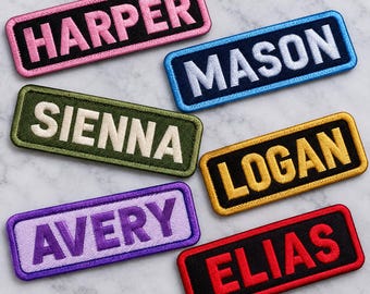 Custom Jersey Name Patch for Kids, Personalized Sports Backpack Uniform and Team Bag Patch