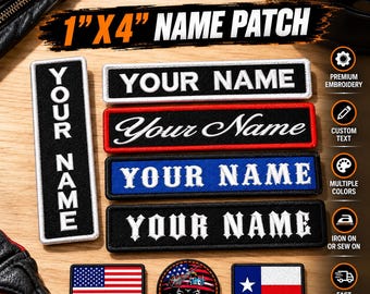 Custom Motorcycle Patch, Biker Name Patch for Vest or Jacket, Motorcycle Gift