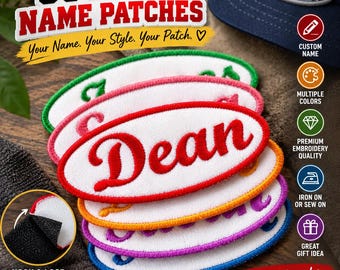 Custom Oval Patch, Name or Logo Patch for Jackets, Backpacks and Uniforms
