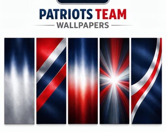 New England Patriots Phone Wallpapers • 5 Pack Digital Download • iPhone / Android Backgrounds • Mobile Wallpaper Set • Instant Download