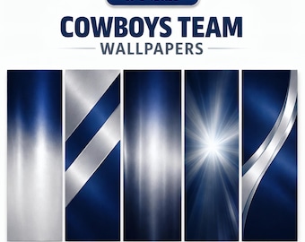 5 Pack Dallas Cowboys Phone Wallpapers • Navy Silver White Backgrounds • 4K High‑Resolution iPhone & Android Lock Screen Download