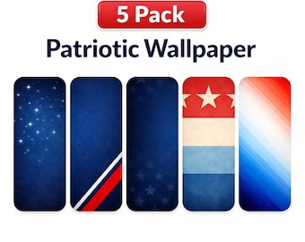 5 Pack Patriotic Phone Wallpapers • USA Flag Aesthetic Backgrounds • 4K High‑Resolution • iPhone & Android Lock Screen Wallpaper Download