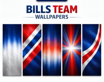 Buffalo Bills Phone Wallpapers • 5 Pack Digital Download • Bills iPhone / Android Backgrounds • Mobile Wallpaper Set • Instant Download
