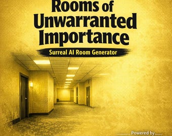 Rooms of Unwarranted Importance — Live AI Interactive Game • Surreal Whimsical Adventure • Talking Rooms • Playful Existential Humor