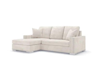 Small Corner Sofa Olivia range, Compact L Shape Sofa, Luxury Velvet Corner Couch , Apartment Sofa, Custom Sofa