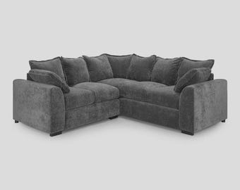 Gathering Grey Corner Sofa | Large L Shape Modern Couch, Deep Seat Comfort (UK Delivery)