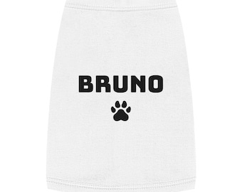 BRUNO Paw Print pet tank top | Personalized Dog Tee