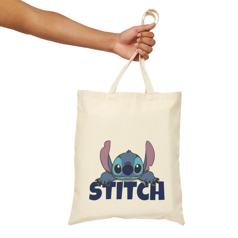 Stitch Character Tote Bag | Heavy Cotton Canvas Pouch, Playful Nostalgia image 11