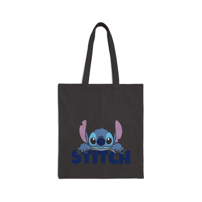 Stitch Character Tote Bag | Heavy Cotton Canvas Pouch, Playful Nostalgia image 4
