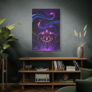 Vel'Koz Leinwanddruck, League of Legends Cosmic Art, Gaming Room Decor