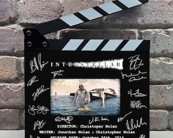 Interstellar Autographed Signed Facsimile Clap Board Prop - Iconic Sci-Fi Masterpiece Memorabilia Decor