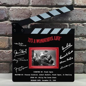It's a Wonderful Life Autogrammed Signierte Faksimile Clap Board Prop - Kultige Vintage Urlaubsfilm Erinnerungsstücke