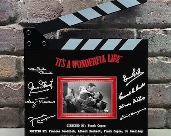 It's a Wonderful Life Autographed Signed Facsimile Clap Board Prop - Iconic Classic Holiday Movie Memorabilia Decor