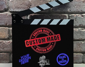 Custom Personalized Movie Clap Board Prop - Design Your Own Film Slate - Your Favorite Movie, TV Show, or Personal Project