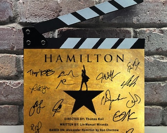 Hamilton Autographed Signed Facsimile Clap Board Prop - Iconic Broadway Musical & Film Musical Theatre Gift Idea Memorabilia Decor