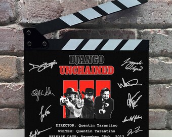 Django Unchained Autographed Signed Facsimile Clap Board Prop - Iconic Revisionist Western Memorabilia Decor