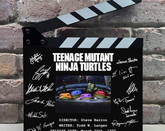 Teenage Mutant Ninja Turtles Autographed Signed Facsimile Clap Board Prop - Iconic 90s Live-Action Movie Memorabilia Decor