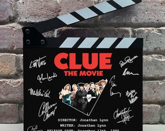 Clue Autographed Signed Facsimile Clap Board Prop - Iconic Mystery Movie Memorabilia Decor