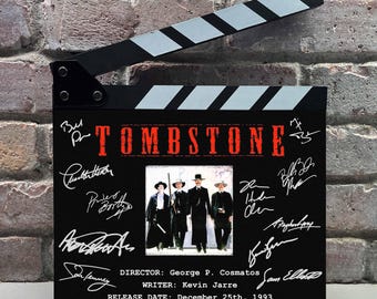 Tombstone Autographed Signed Facsimile Clap Board Prop - Iconic Western Movie Memorabilia Decor