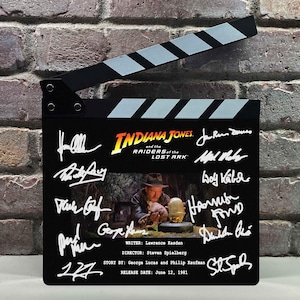 Raiders of the Lost Ark Autographed Signed Facsimile Clap Board Prop - Iconic Adventure Movie Memorabilia Decor