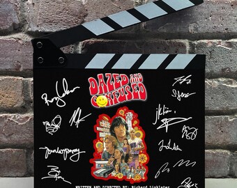 Dazed and Confused Autographed Signed Facsimile Clap Board Prop - Iconic 70s Nostalgia Movie Memorabilia Decor