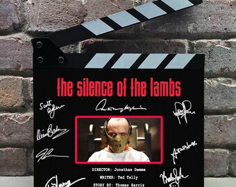 The Silence of the Lambs Autographed Signed Facsimile Clap Board Prop - Iconic Psychological Horror Movie Memorabilia Decor