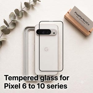 Protection d'écran en verre trempé pour Google Pixel 6-10 : transparence HD, résistance aux rayures, installation facile