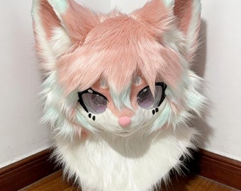 Fursuit Head,Fantasy Creature,Halloween Party,Furry Ears,Fursuit Accessories,Fursuit,Furry Conventions,,Christmas Furry Gifts,Kigurumi Mask