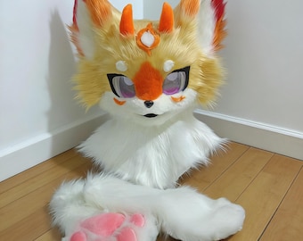Fursuit Head Custom Kenomo Cosplay Fursuit, Fursuit Accessories , Furry Ears, Fantasy Creature, Christmas Furry Gifts,Halloween Party
