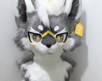 Super cool Wolf Fursuit Head, Cosplay Fursuit,Christmas Furry Gifts,Cute Fursuit,Cheap Furry Head,Animal Cosplay Costume,Halloween Party