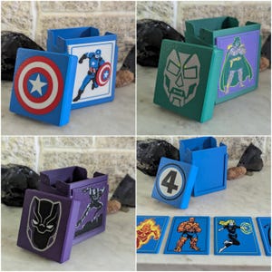 Awesome Heroes Commander Display Deck Box. Holds 100+ Sleeved cards for MTG, pokemon, etc.
