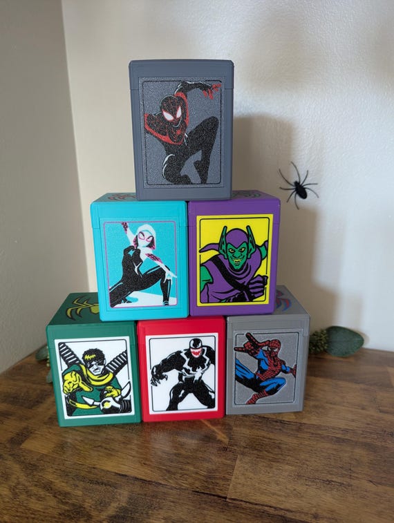 Spider-man Characters Commander Display Deck Box. Holds 100+ Sleeved Cards for MTG, Pokemon, Etc. - Etsy Spider-man Characters Commander Display Deck Box. Holds 100+ Sleeved Cards for MTG, Pokemon, Etc. - Etsy