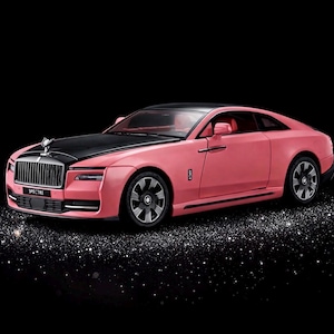 Rolls-Royce Spectre Pink Luxury Toy Car – Premium Pink & Black Coupe Model, Detailed Diecast Collectible, Kids Gift, Luxury Car lover Gift