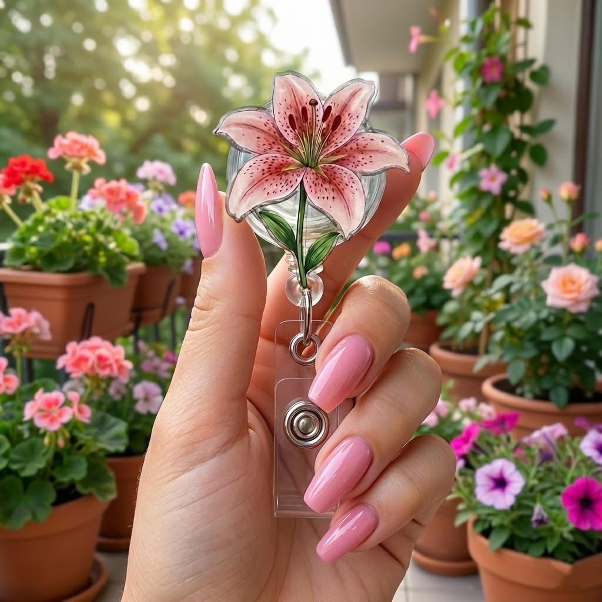 Stargazer Lily Keychain - Etsy