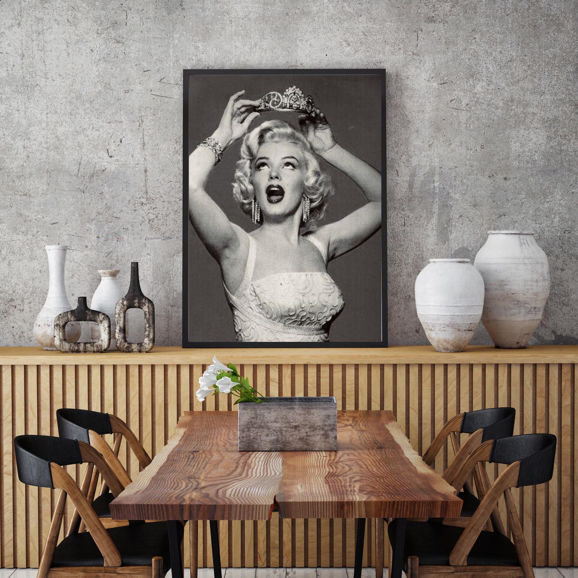 Marilyn Monroe Poster, Vintage Hollywood Black and White Wall Art ...