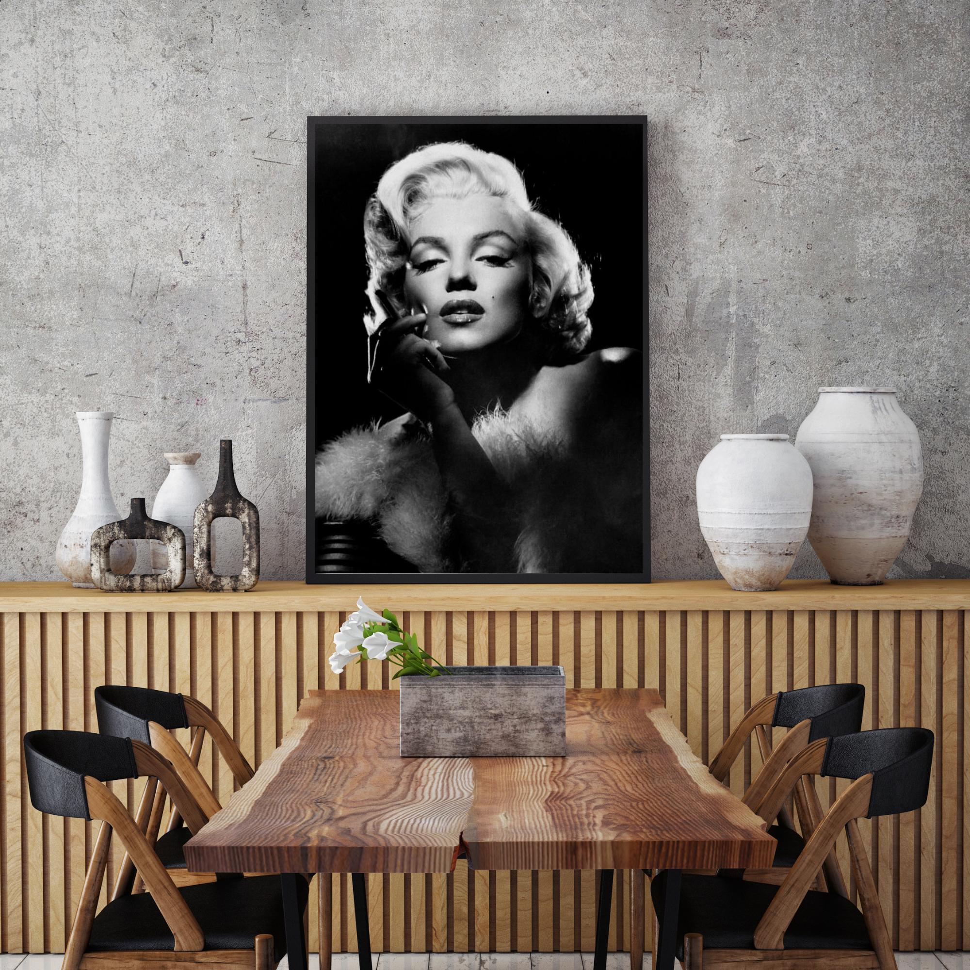Marilyn Monroe Poster Black and White, Hollywood Glam Wall Art, Vintage ...