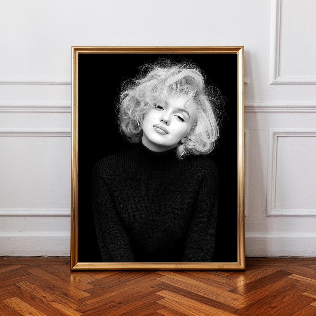 Marilyn Monroe Poster, Vintage Hollywood Wall Art, Iconic Actress Print ...