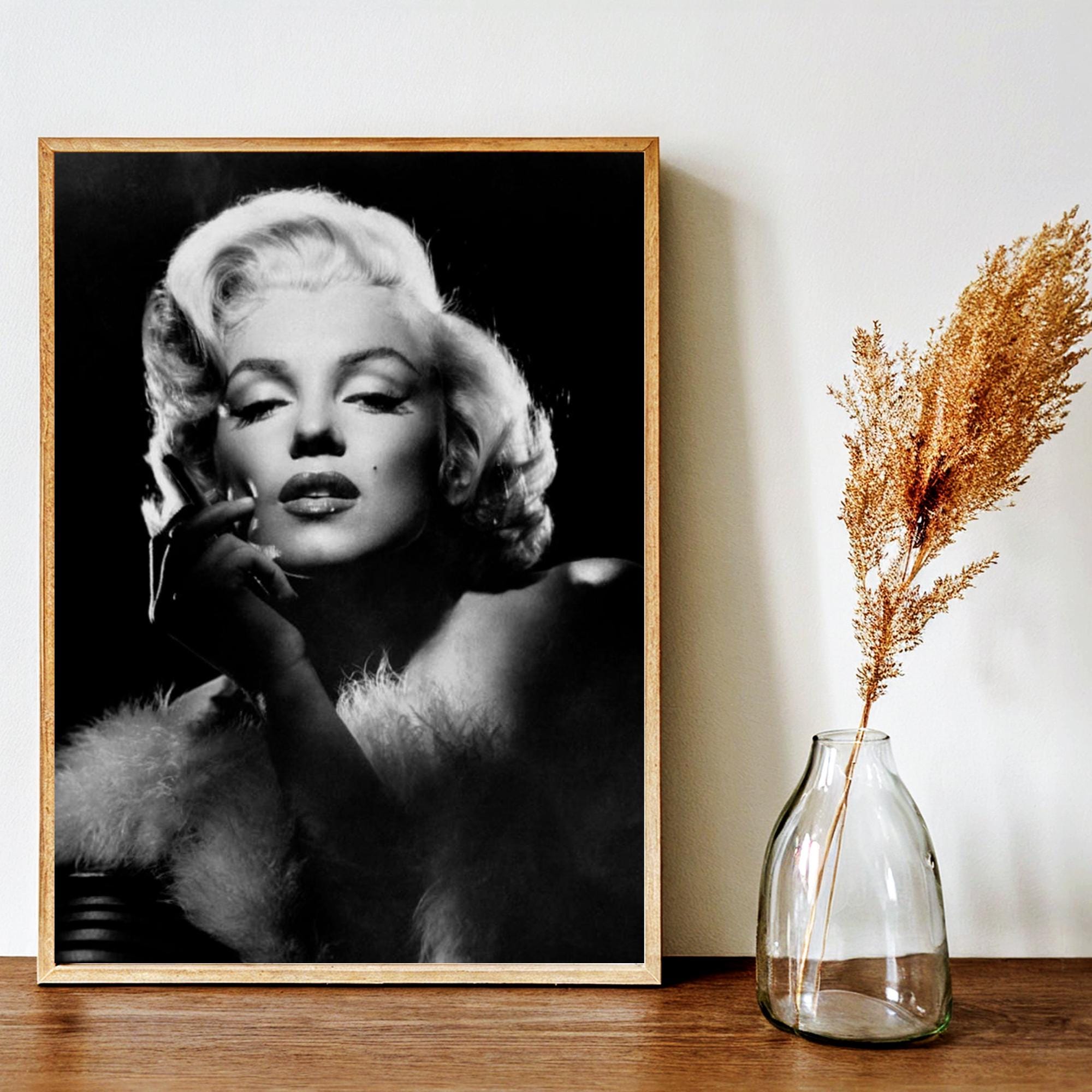Marilyn Monroe Poster Black and White, Hollywood Glam Wall Art, Vintage ...