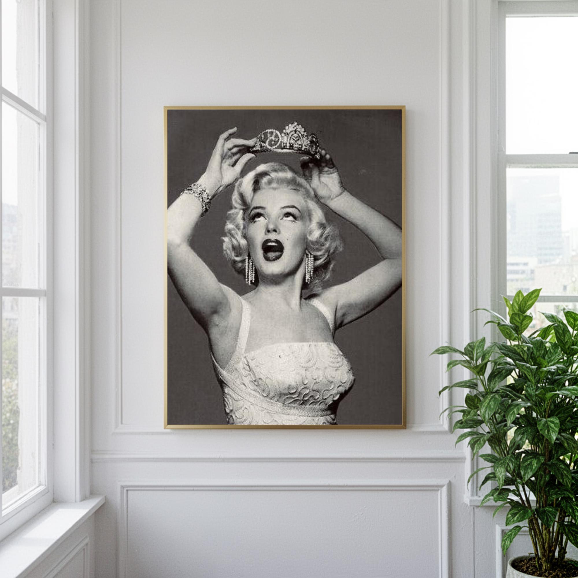 Marilyn Monroe Poster, Vintage Hollywood Black and White Wall Art ...