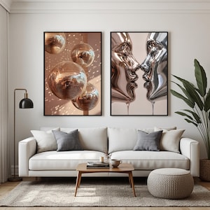 Discokugel-Wandbild, Spiegelkugel-Deko, Retro-Glamour-Fotografie, Disco-Ästhetik, Moderne Wohndeko, Wandbild für Musikzimmer, Studio-Deko Bild 8