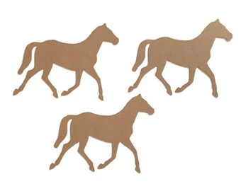 12 Carousel HORSES denim hearts /& silver glittered chipboard die cuts 4 x 3 3//8