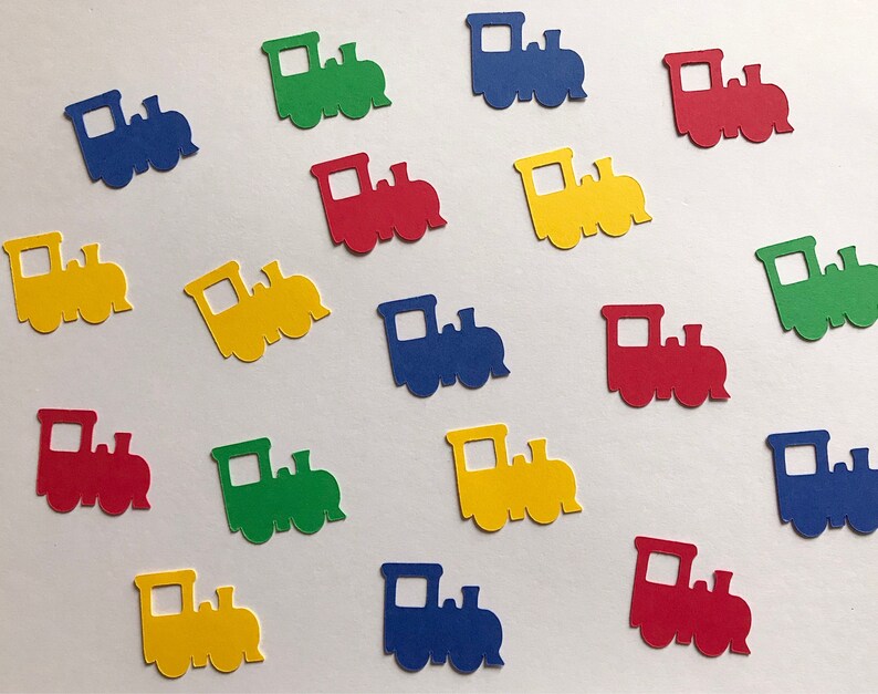 1 Table Scatter Train Theme Confetti 100 Train Confetti Pieces Train Party Table Confetti