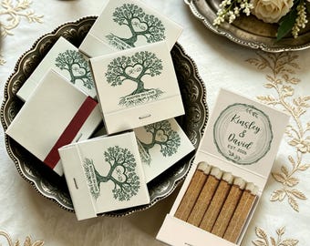 Personalized Tree of Love Wedding Matchbooks, Rooted in Love Matches, Rustic Wedding Favors, Garden Bridal Shower Gifts, Reception Decor