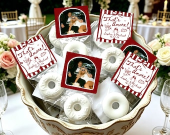 Personalized Wedding Mint Favors, Custom Photo Mint Labels, Italian Wedding Candy Favor, That’s Amore Wedding Mint, Bulk Wedding Favors