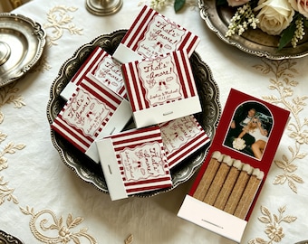 Personalized Photo Matchbook Favors, Custom Wedding Matches, Italian Wedding Favors, That’s Amore Bridal Shower & Engagement Gifts