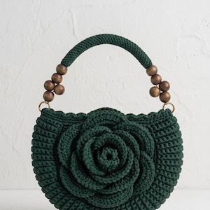 Mega Rose Crochet Bag Pattern – 3D Floral Purse Tutorial (Digital Download)
